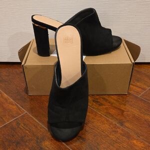 SHEIN Black Suede Mules